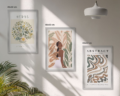 Kompozice obrazů na stěnu Boho pastelové minimalistické plakáty