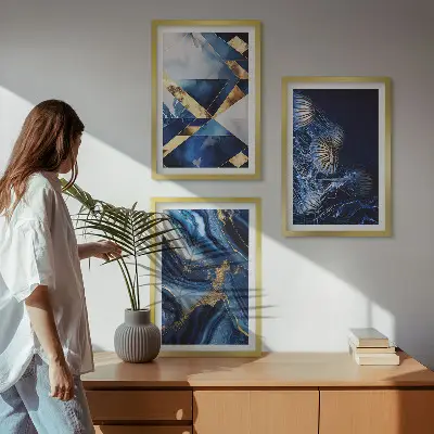 Abstraktní elegantní vzory sada 3 obrazů