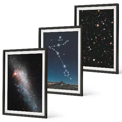 Kompozice obrazů na stěnu kosmické krajiny galaxie ryb