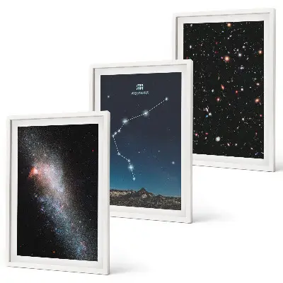 Sada obrazů do obývacího pokoje galaxie prostor Vodnář