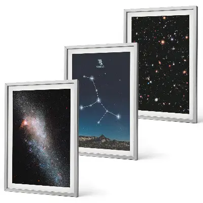Galaxie v souhvězdí Panny sada 3 obrazů