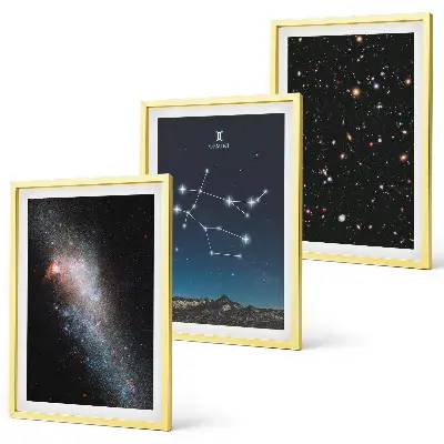 Sada obrazů do obývacího pokoje galaxie se znamením Blíženci