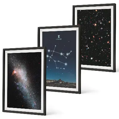 Sada obrazů do obývacího pokoje galaxie se znamením Blíženci