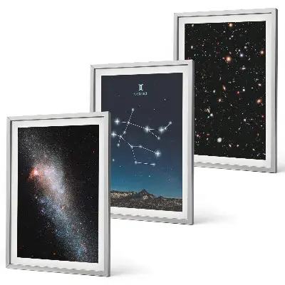 Sada obrazů do obývacího pokoje galaxie se znamením Blíženci