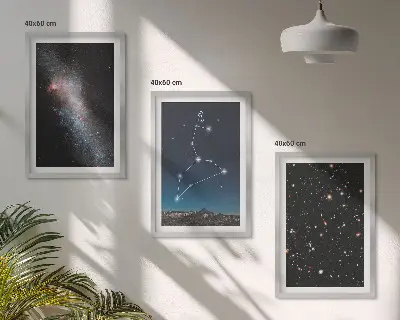 Sada 3 obrazů Galaxie v souhvězdí Lva sada 3 obrazů