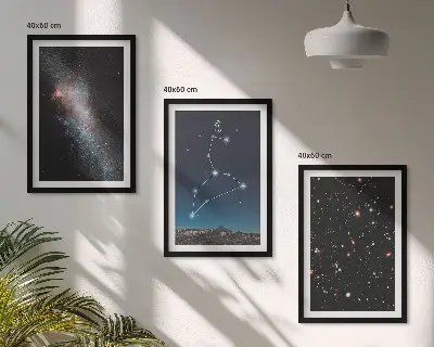 Sada 3 obrazů Galaxie v souhvězdí Lva sada 3 obrazů