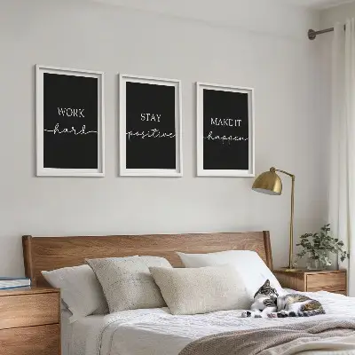 Sada obrazů do obývacího pokoje elegantní motivy na černém pozadí