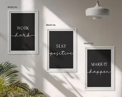 Sada obrazů do obývacího pokoje elegantní motivy na černém pozadí
