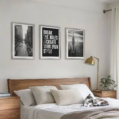 Sada 3 obrazů černobílá inspirace pro městské ulice