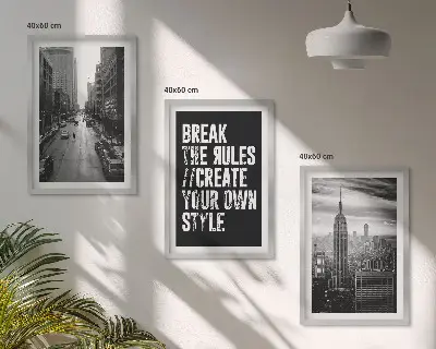 Sada 3 obrazů černobílá inspirace pro městské ulice