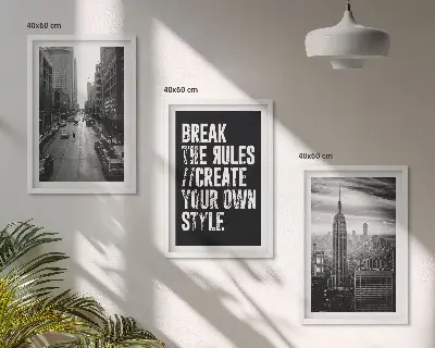 Sada 3 obrazů černobílá inspirace pro městské ulice