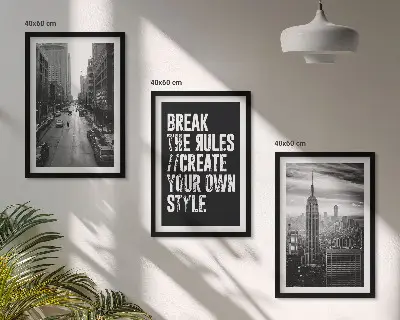 Sada 3 obrazů černobílá inspirace pro městské ulice