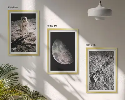 Kompozice obrazů na stěnu fotografie astronauta z Měsíce
