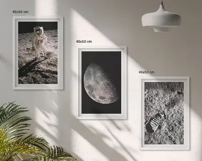 Kompozice obrazů na stěnu fotografie astronauta z Měsíce