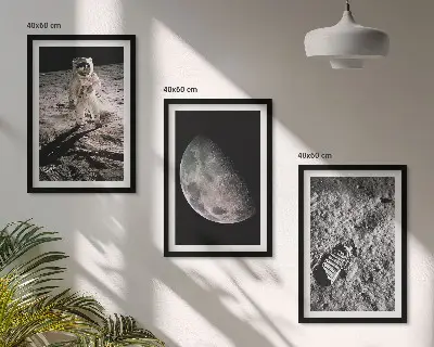 Kompozice obrazů na stěnu fotografie astronauta z Měsíce