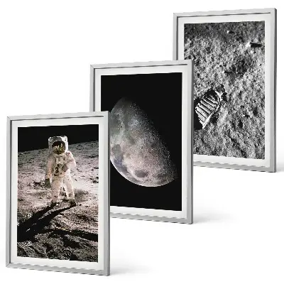 Kompozice obrazů na stěnu fotografie astronauta z Měsíce