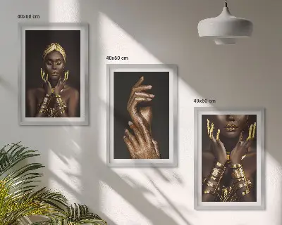 Sada obrazů do obývacího pokoje portréty afrických žen