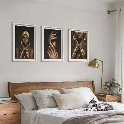 Sada obrazů do obývacího pokoje portréty afrických žen
