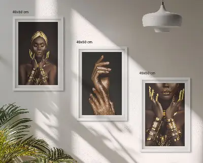 Sada obrazů do obývacího pokoje portréty afrických žen