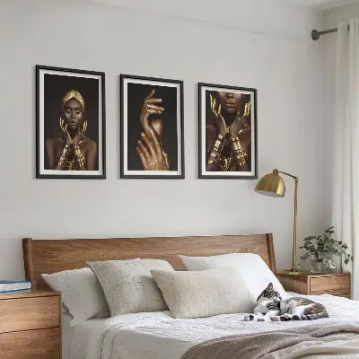 Sada obrazů do obývacího pokoje portréty afrických žen
