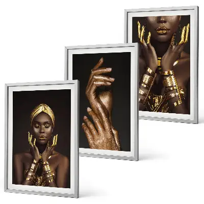 Sada obrazů do obývacího pokoje portréty afrických žen