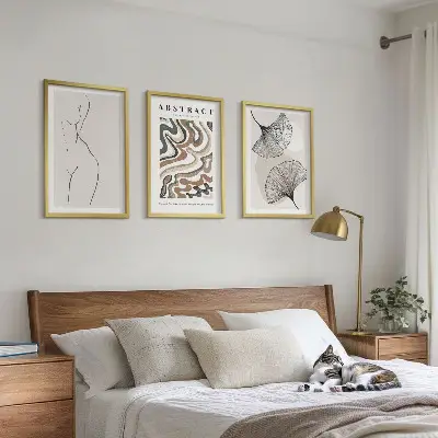 Sada 3 obrazů abstraktní boho vzory a tvary