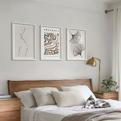 Sada 3 obrazů abstraktní boho vzory a tvary