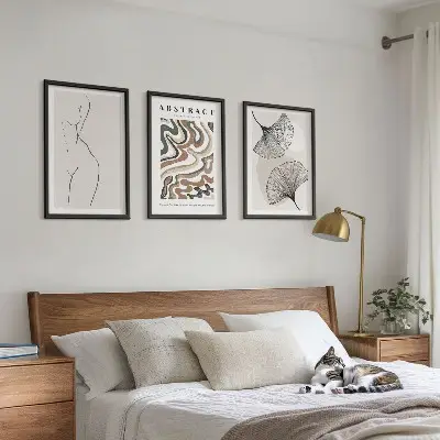 Sada 3 obrazů abstraktní boho vzory a tvary