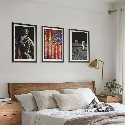 Vícedílný obraz na stěnu americké symboly s vlajkou USA