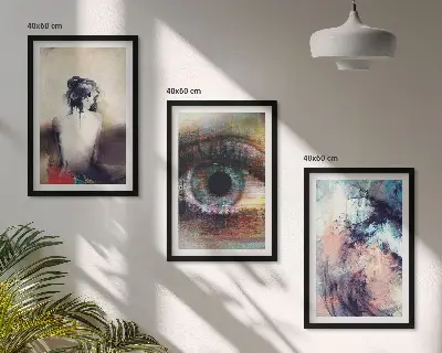 Sada obrazů do obývacího pokoje portrét ženy s abstraktními emocemi