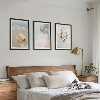 Kompozice obrazů na zeď abstraktní moře v boho stylu