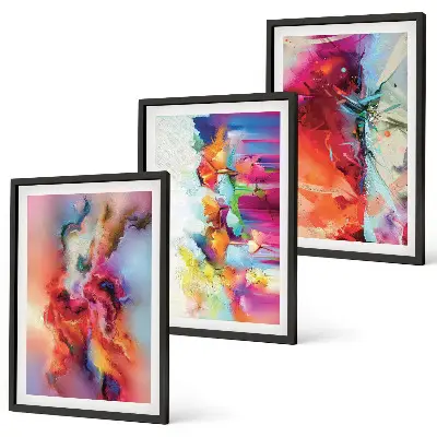 Kompozice obrazů na stěnu barevné abstrakce formy