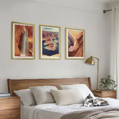 Sada obrazů do obývacího pokoje vodopád v kaňonové soutěsce