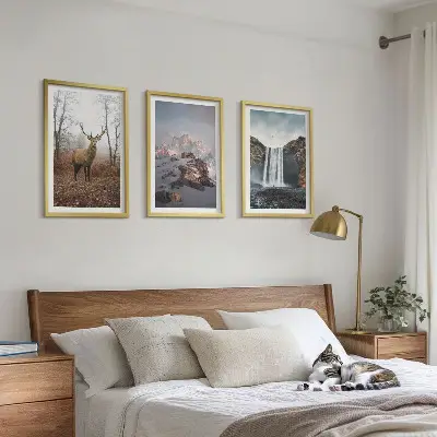 Sada 3 obrazů divoké horské krajiny