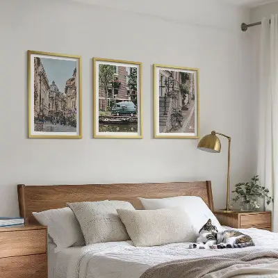 Kompozice obrazů na stěnu městské výhledy na budovy