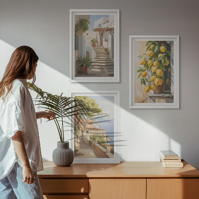 Sada obrazů do obývacího pokoje Výhled na moře z Lemon Streets