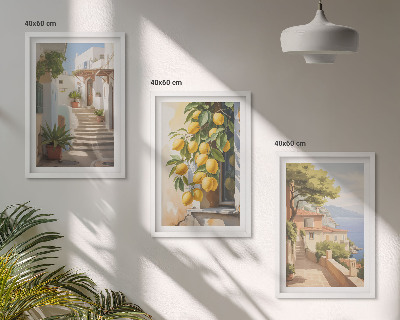 Sada obrazů do obývacího pokoje Výhled na moře z Lemon Streets