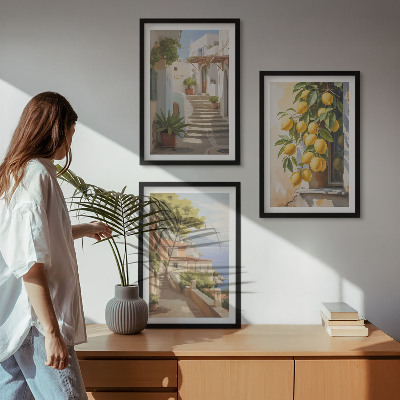Sada obrazů do obývacího pokoje Výhled na moře z Lemon Streets