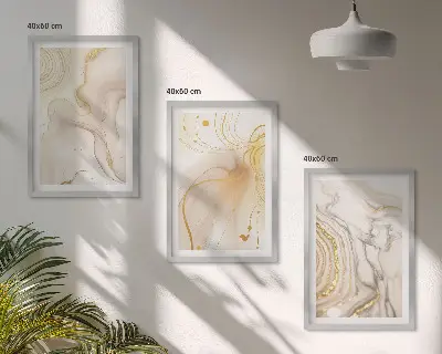 Jemné abstraktní vzory sada 3 obrazů