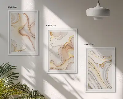 Lineární abstraktní motivy sada 3 obrazů