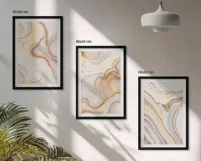 Lineární abstraktní motivy sada 3 obrazů