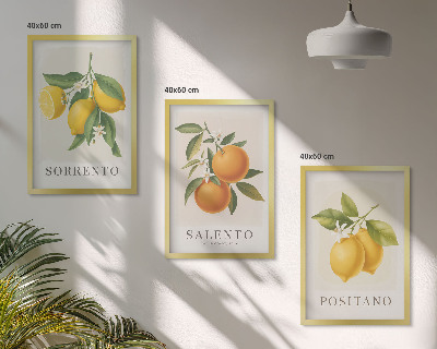 Sada obrazů do obývacího pokoje Amalfské citrony a pomeranče