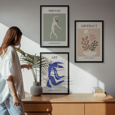 Kompozice obrazů na stěnu Matisseovy stylové rostlinné figurky