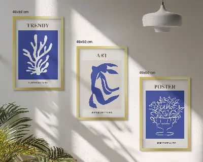 Kompozice obrazů na stěnu abstraktní plakáty ve stylu Matisse