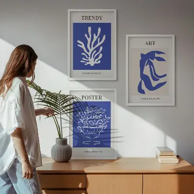 Kompozice obrazů na stěnu abstraktní plakáty ve stylu Matisse