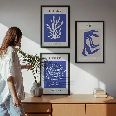Kompozice obrazů na stěnu abstraktní plakáty ve stylu Matisse