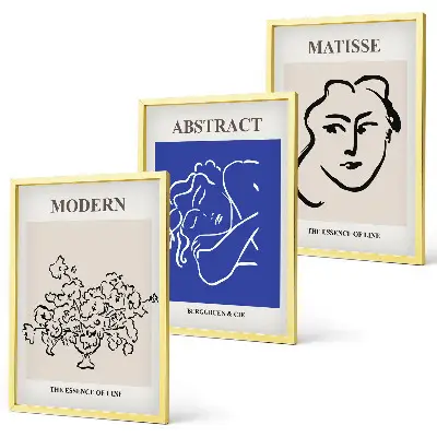 Sada obrazů do obývacího pokoje moderní plakáty v duchu Matisse
