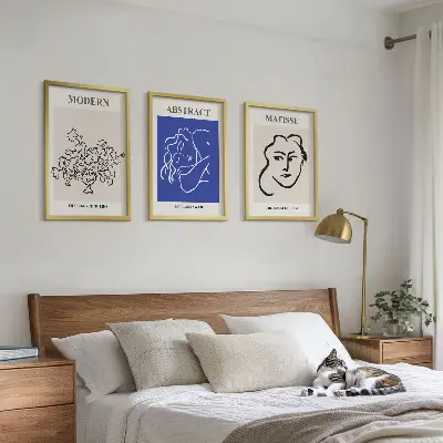 Sada obrazů do obývacího pokoje moderní plakáty v duchu Matisse