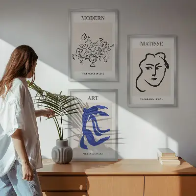 Sada abstraktních minimalistických plakátů obrazy do obývacího pokoje