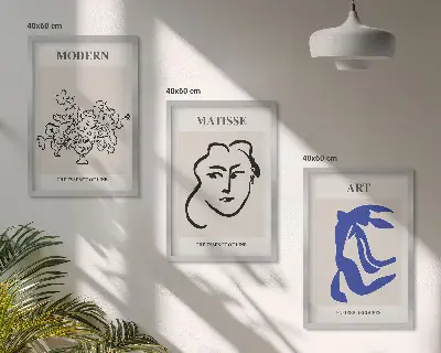Sada abstraktních minimalistických plakátů obrazy do obývacího pokoje